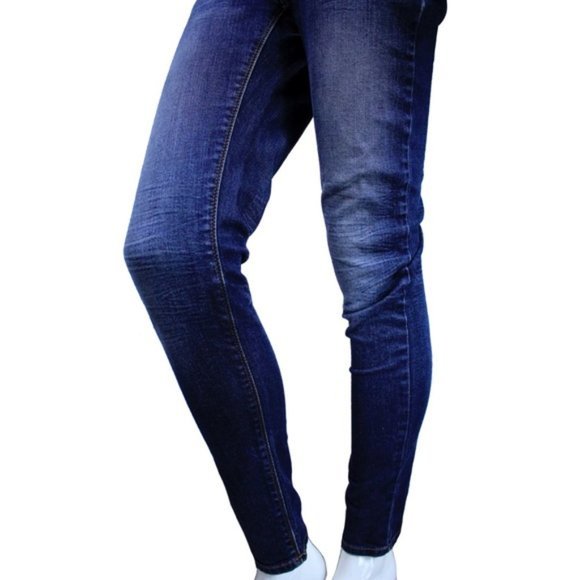 Zara Basic Blue Jeans Skinny Jeans w/ Rhinestones - Picture 1 of 7